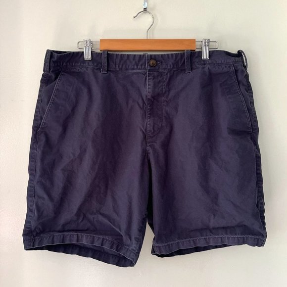 Express Men's 36 Classic Fit Stone Blue Flat Front Casual Chino Shorts - Picture 1 of 4